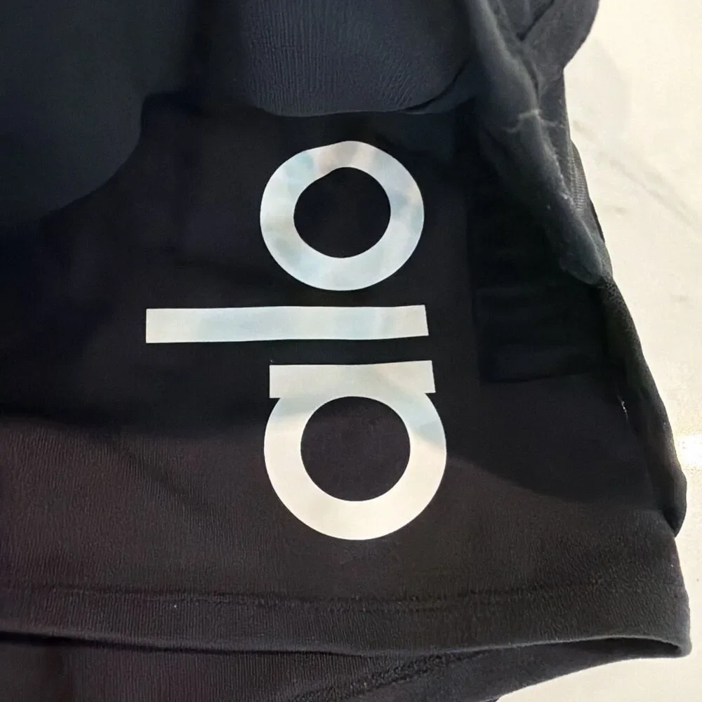 Alo Yoga Ambience Mesh Overlay Shorts XXS